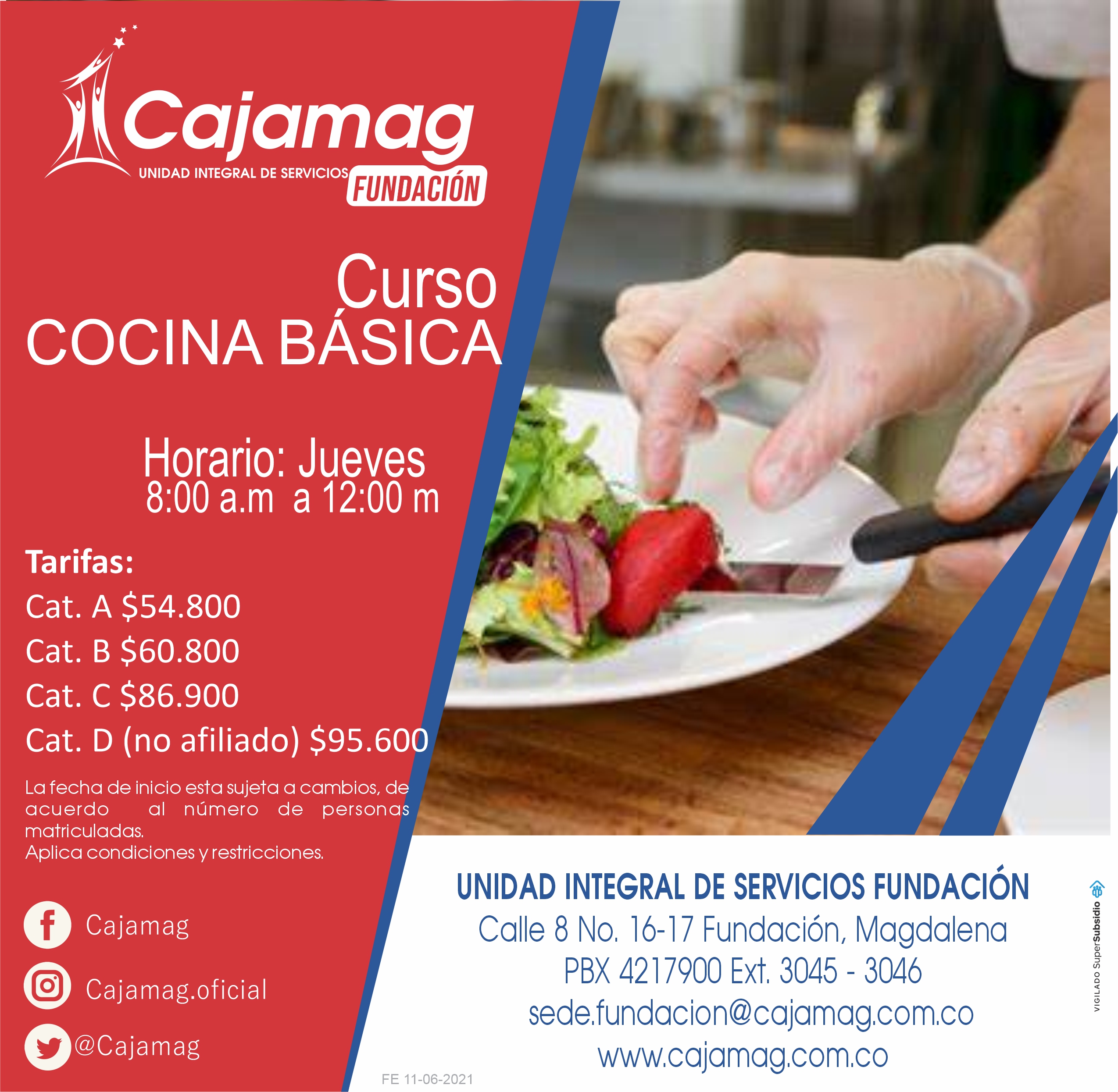 UIS FUNDACIÓN - CURSO COCINA BÁSICA - Cajamag