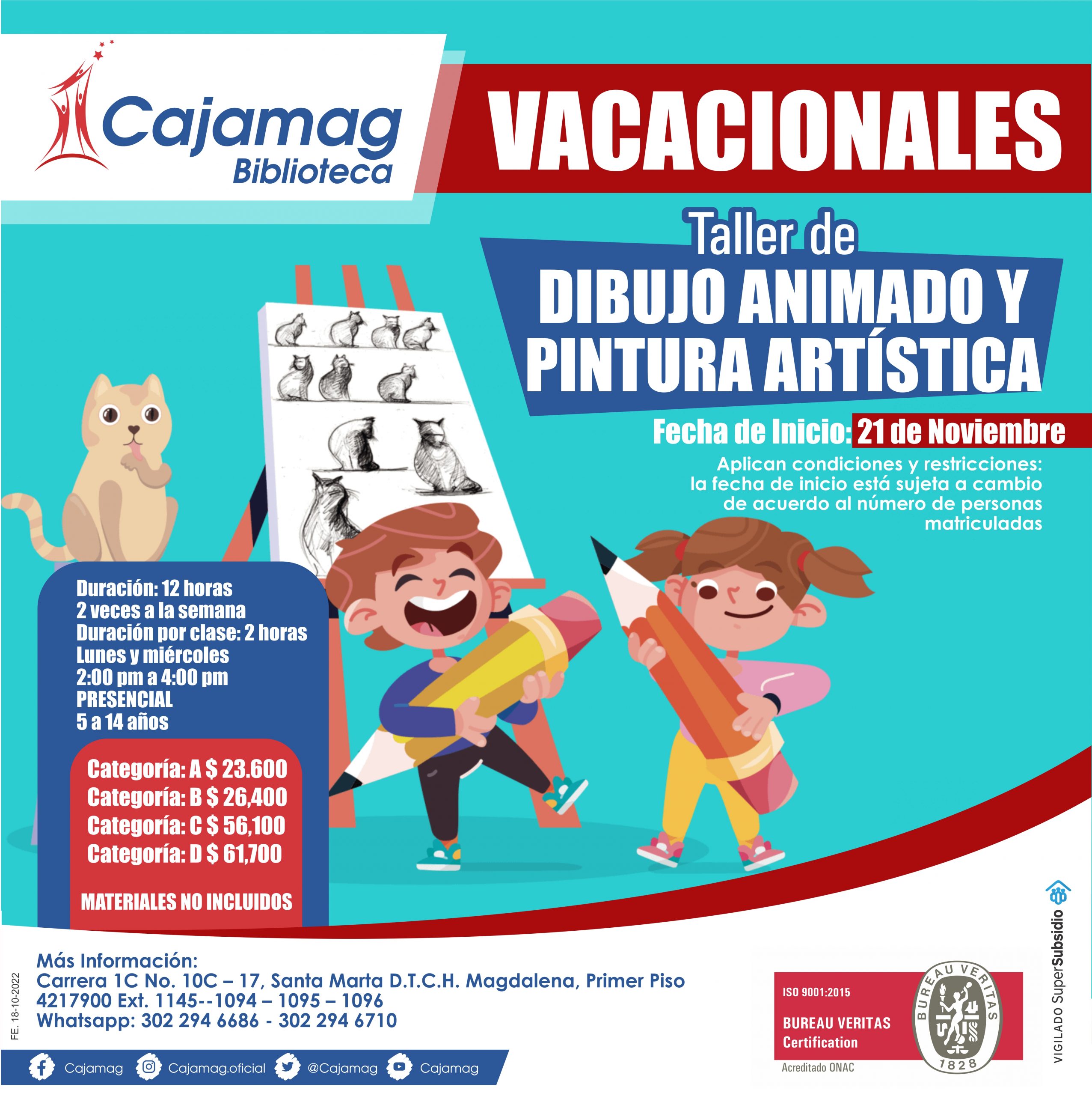 BIBLIOTECA CAJAMAG - TALLER VACACIONAL DE DIBUJO ANIMADO Y PINTURA ...