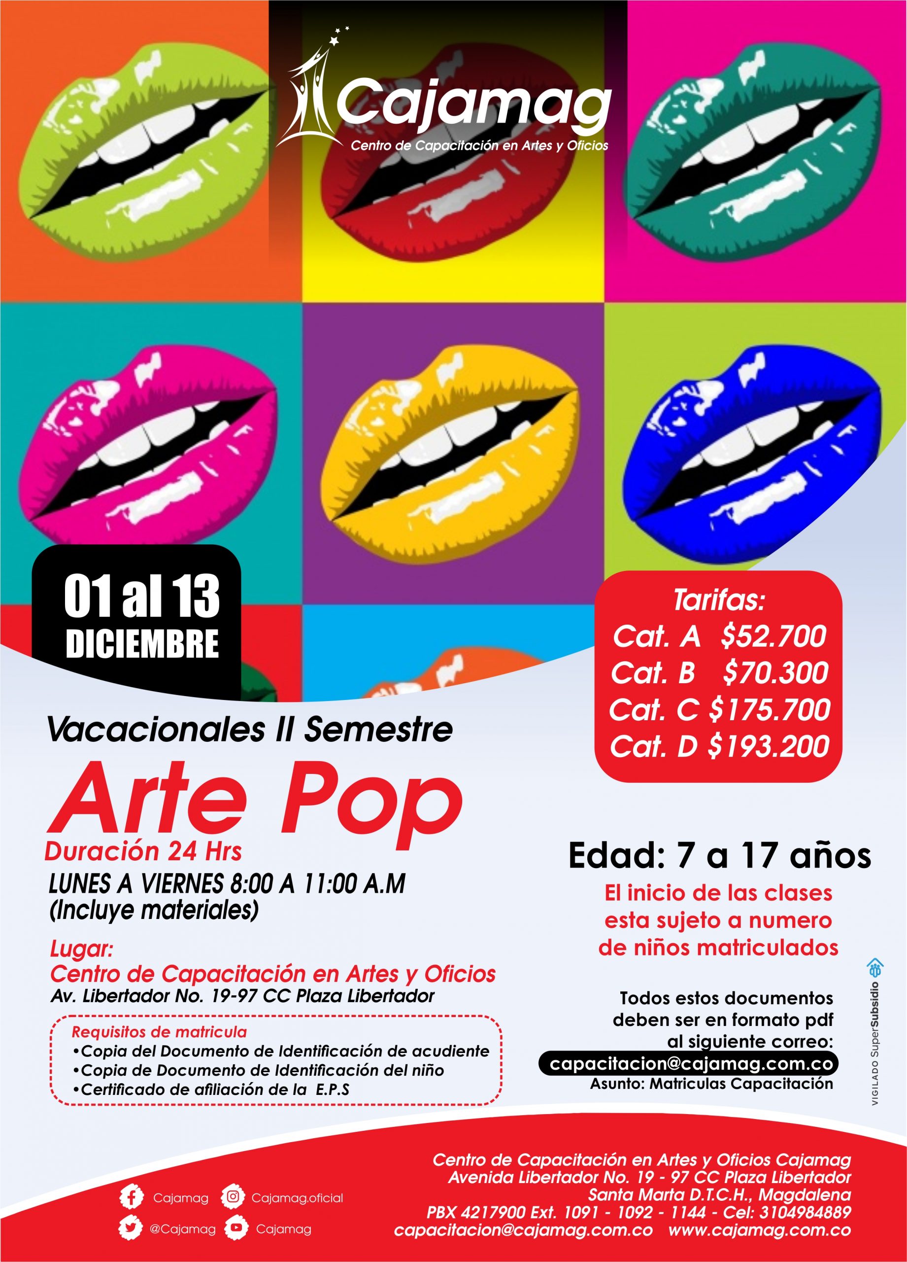 Centro De Capacitación En Artes Y Oficios - Vacacional Arte Pop - Cajamag