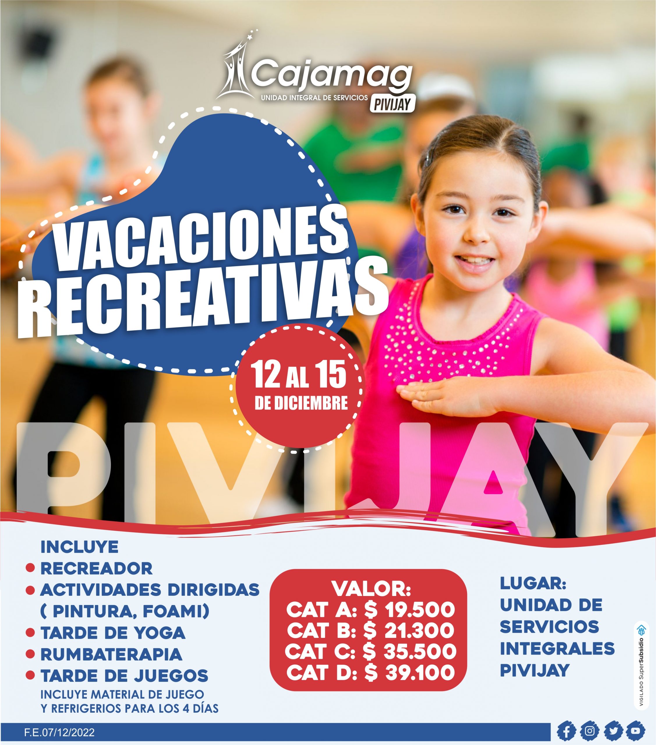 Uis Cajamag Pivijay Vacaciones Recreativas Cajamag